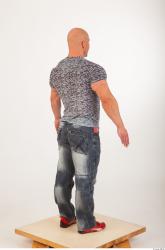 Whole body modeling reference blue jeans gray tshirt